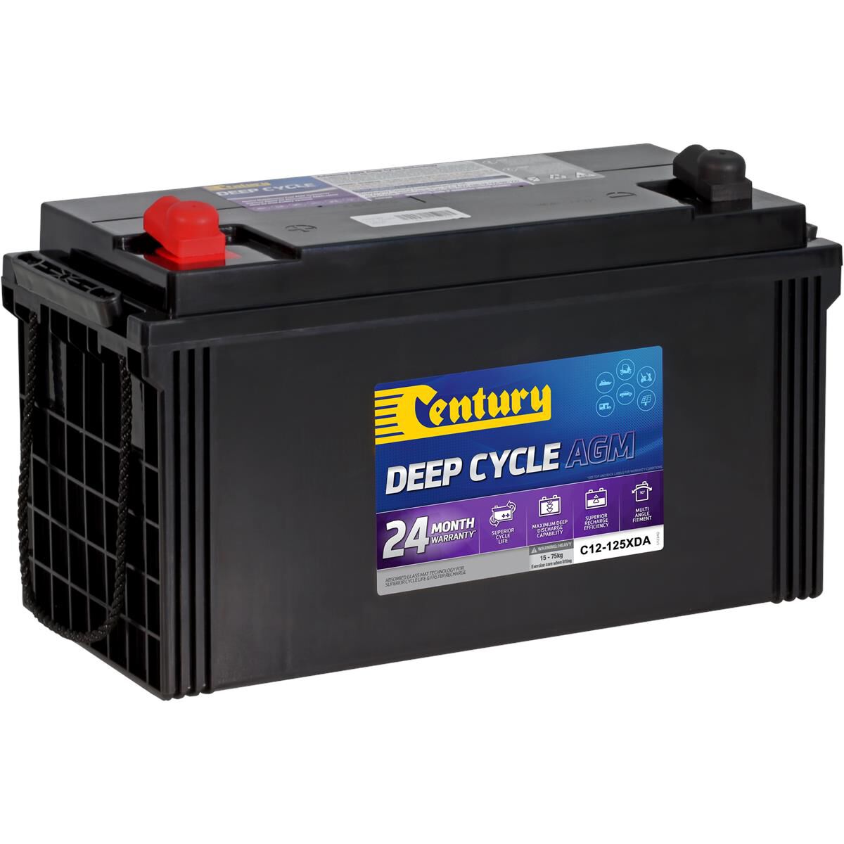 CENTURY AGM BATTERY - C12-125XDA, , scaau_hi-res