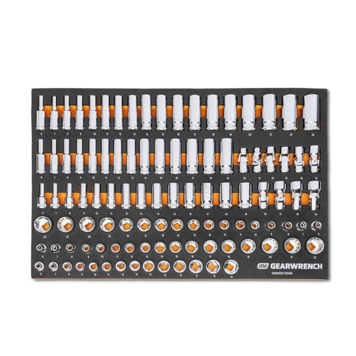 104 PIECE 3/8&rdquo; DRIVE MASTER METRIC SOCKET SET IN FOAM STORAGE TRAY, , scaau_hi-res