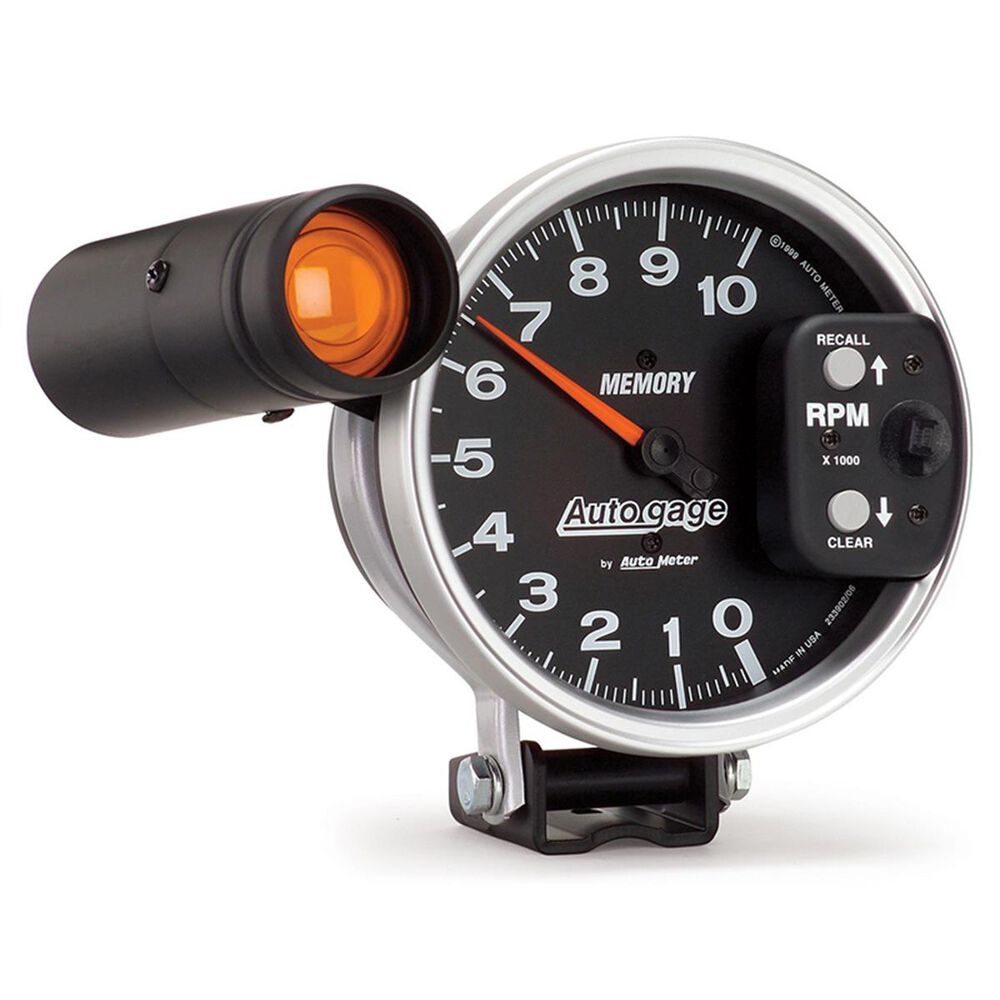 Autometer Auto gage Tachometer With Shift Light and Memory 10,000 RPM