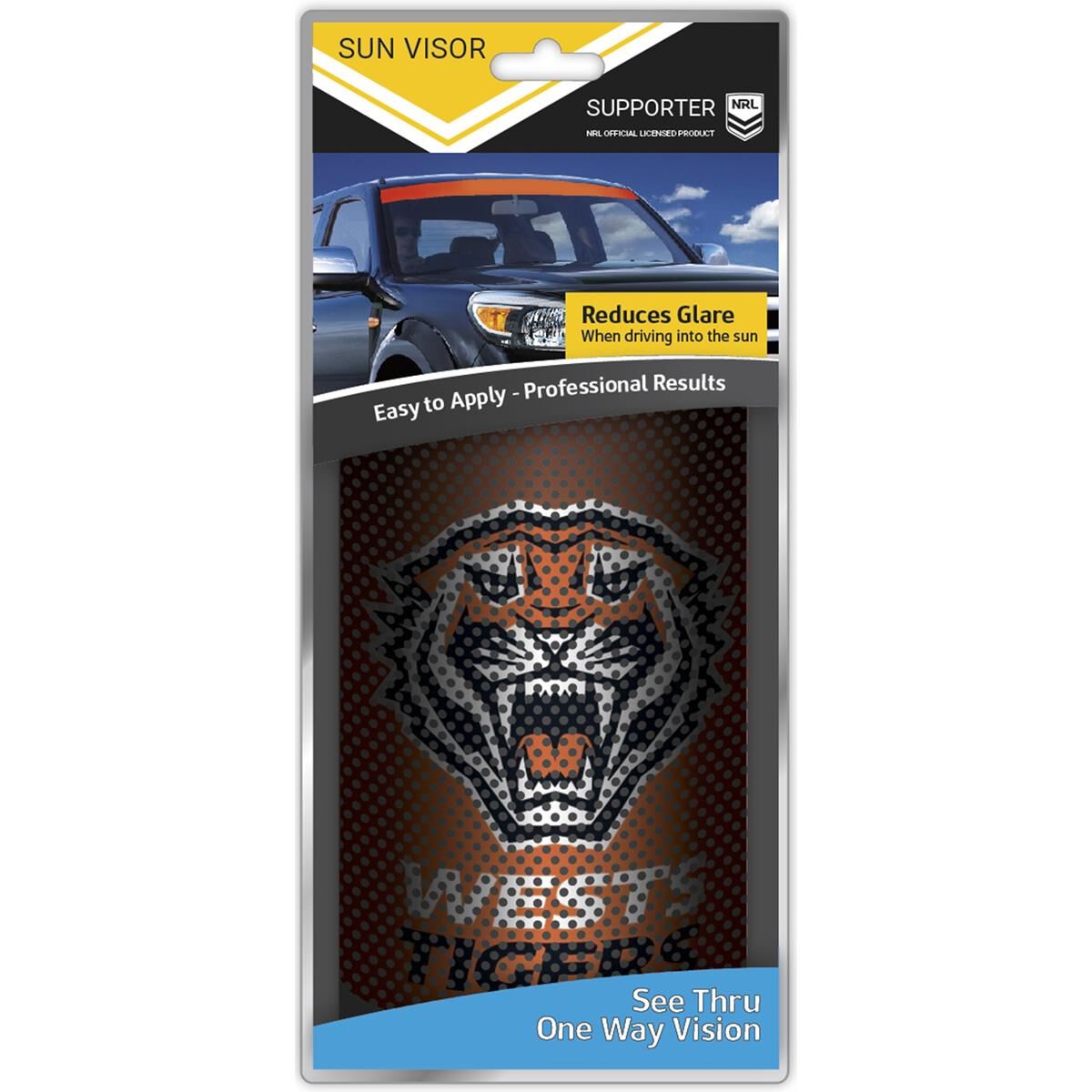 WESTS TIGERS  ITAG SEE-THRU SUN VISOR - RADIANT DESIGN, , scaau_hi-res