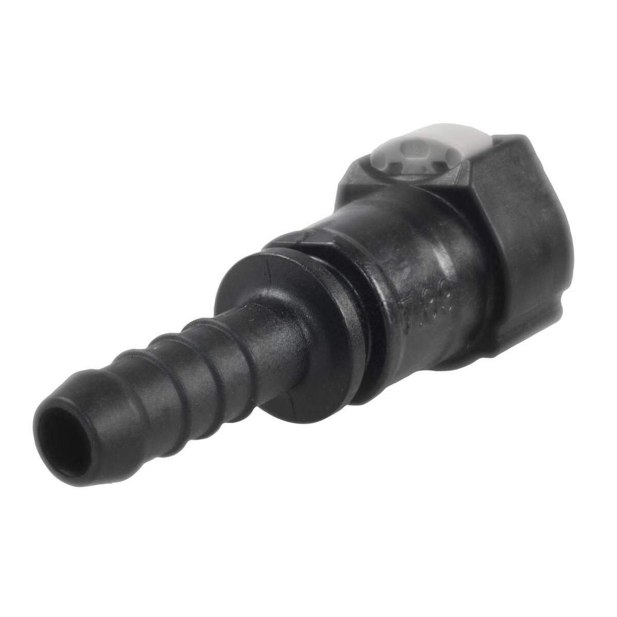 GM FEMALE EFI ADAPTOR 5/16 TUBE TO 5/16 BARB PLASTIC, , scaau_hi-res
