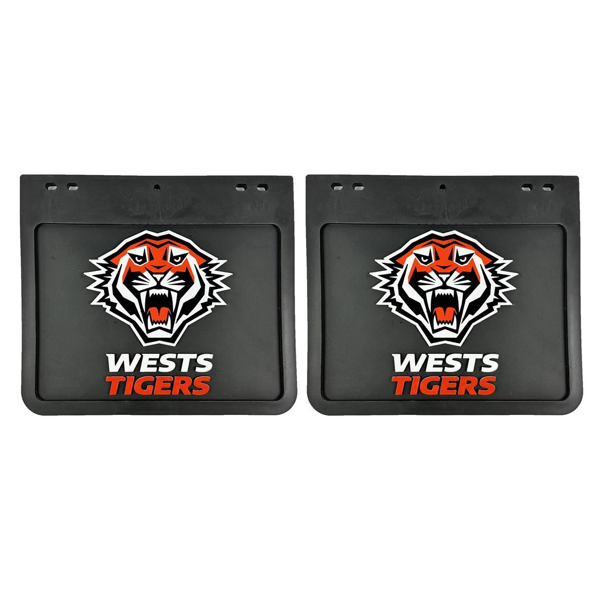 250MM DROP X 300MM WIDTH BLACK MONO MUDFLAP  - TIGERS, , scaau_hi-res