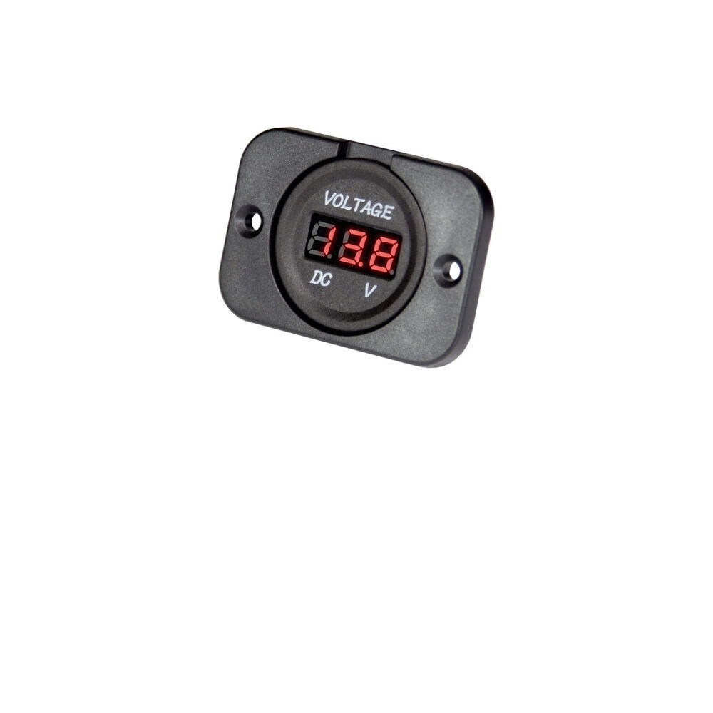 Aerpro Panel Mount LED Voltmeter and LED Voltmeter Accessory APDCP8