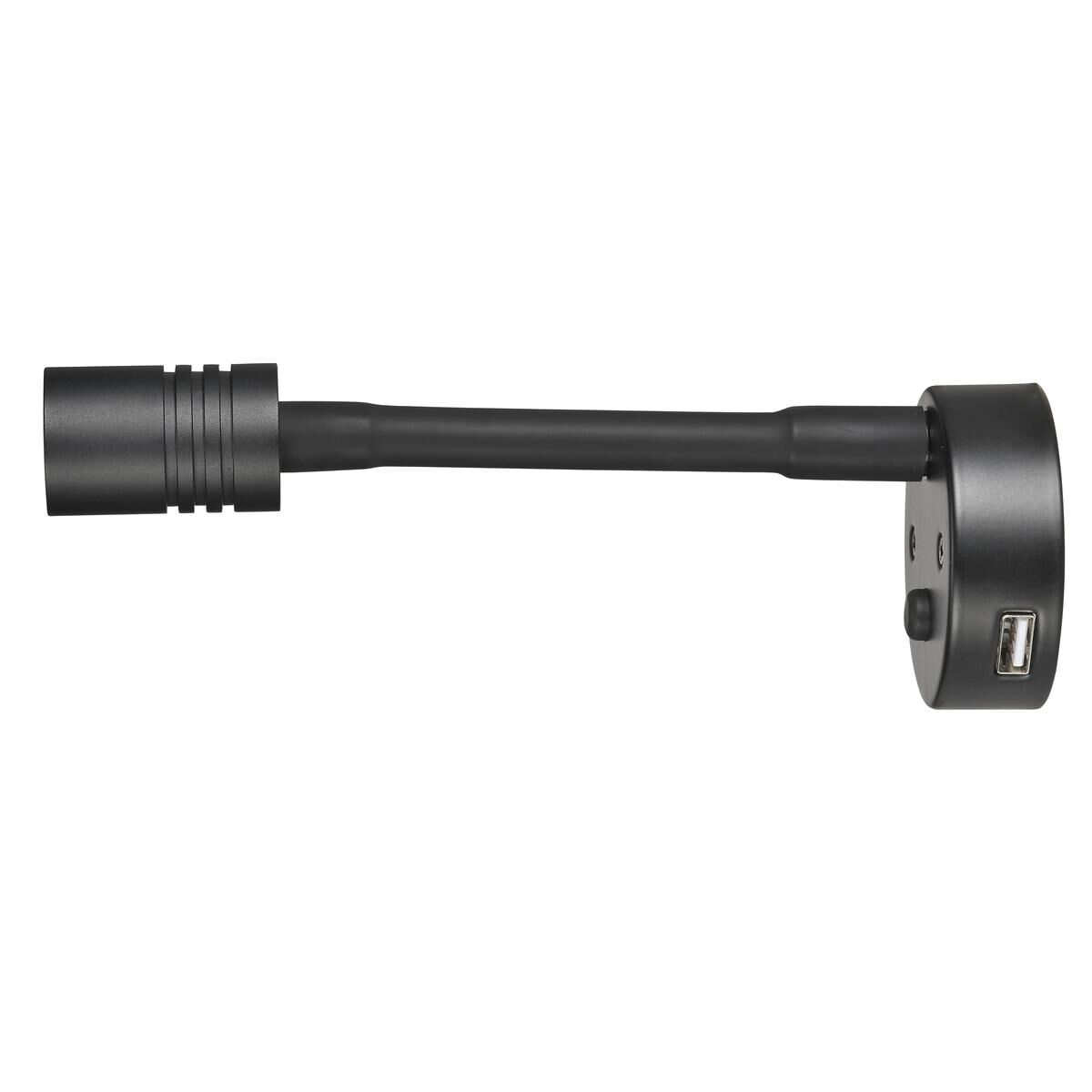 NARVA 12V BLACK INTERIOR LAMP WITH TOUCH SWITCH & 2A USB SOCKET, , scaau_hi-res