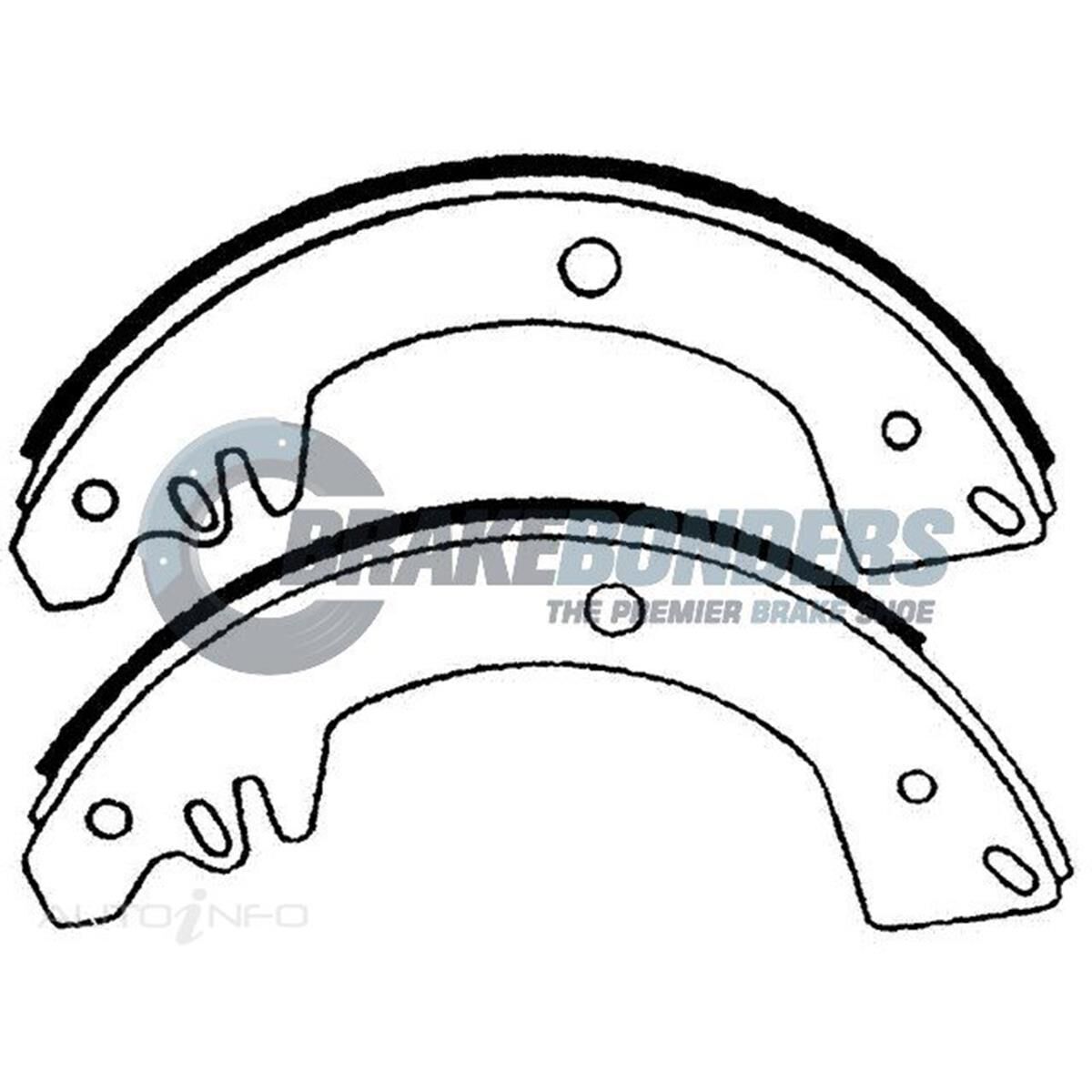 Brake Shoes - Trailer 279.4mm x 50.8mm, , scaau_hi-res