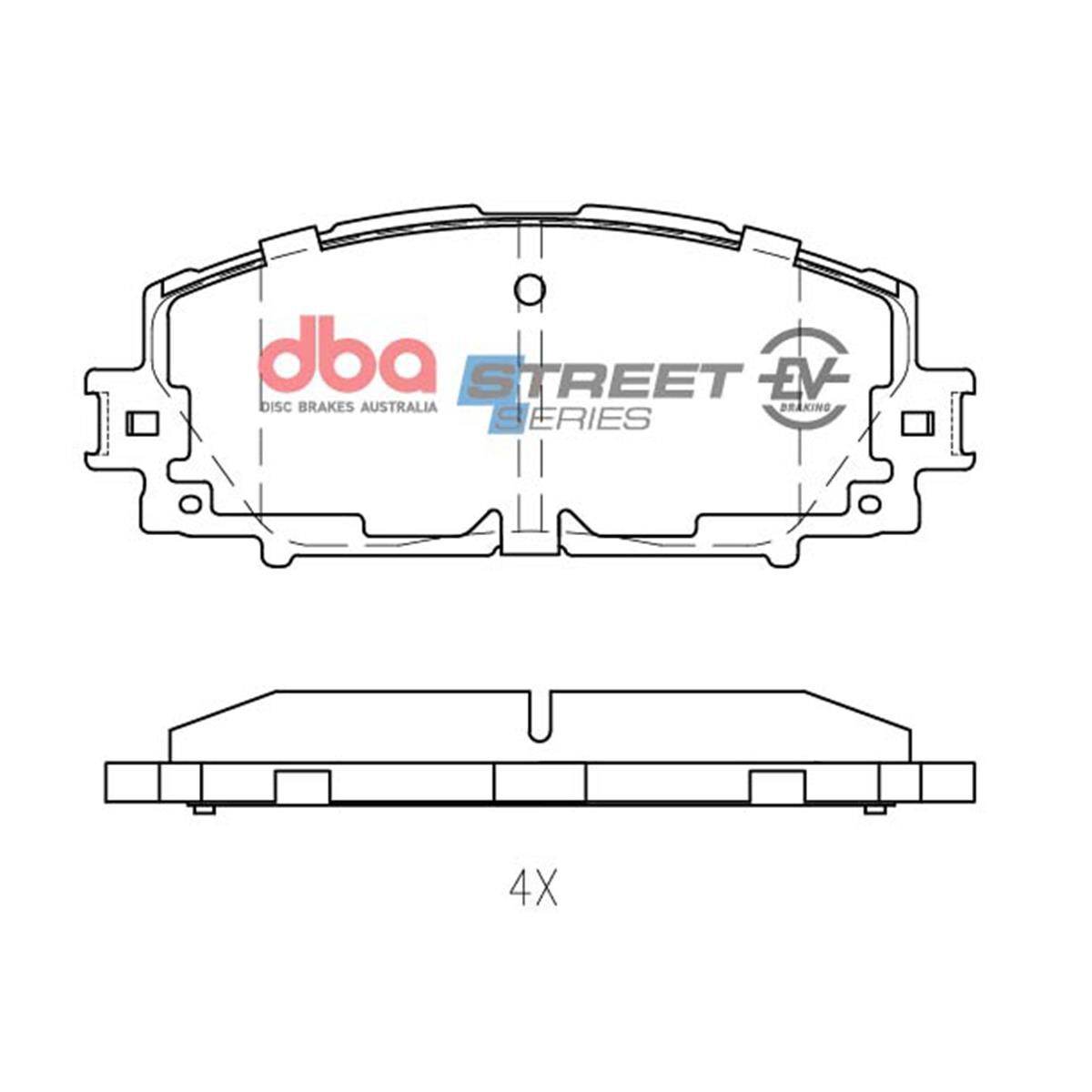 DBA SSEV STREET SERIES BRAKE PADS [ TOYOTA AQUA HYBRID 2011 ON / COROLLA HYBRID 2019 ON / VITZ HYBRID 2017 ON / LEXUS F ], , scaau_hi-res