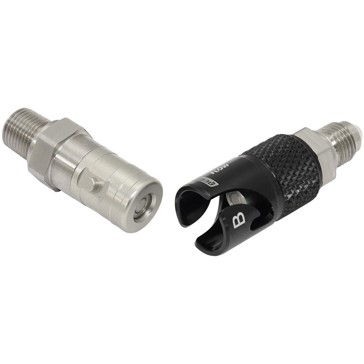 QUICK RELEASE EPR SEAL -3AN MALE TO 1/8" NPT FEMALE BLACK TITANIUM AEROFLOW - AFQR106-03, , scaau_hi-res