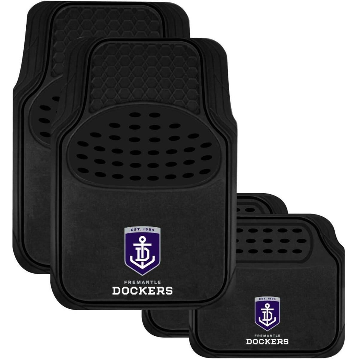 CAR MAT FASHION AFL DOCKERS 4 BLACK *, , scaau_hi-res
