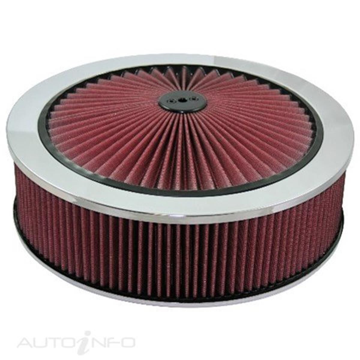 CHROME HI FLOW ASS FIT 5 1/8" 2&4BBL CARB 9"X125MM, , scaau_hi-res