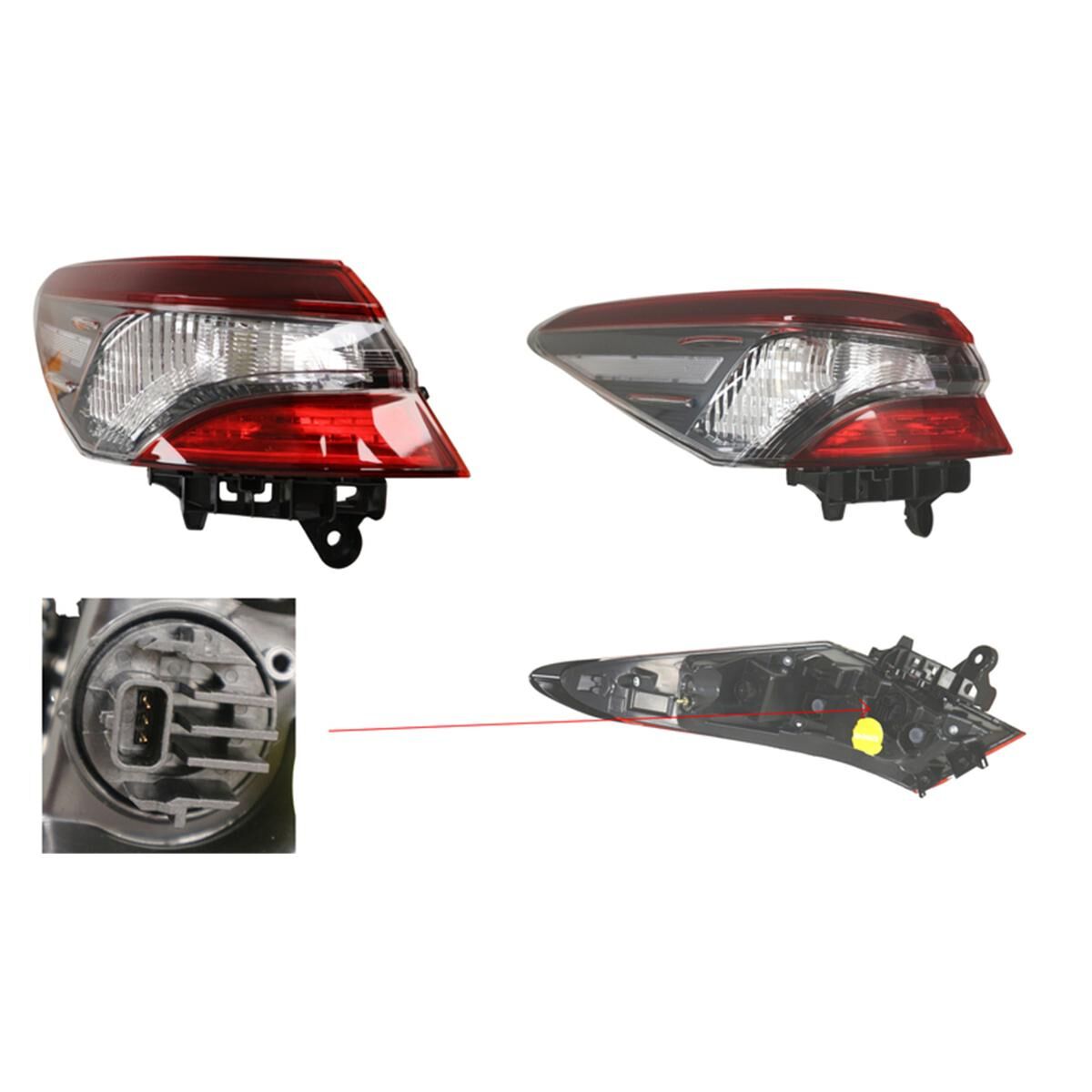 CAMRY ASV70 GSV70 AXVH71 9/17- TAIL LIGHT OUTER (- LED,+TINTING) (ASCENT SPORT) (L), , scaau_hi-res