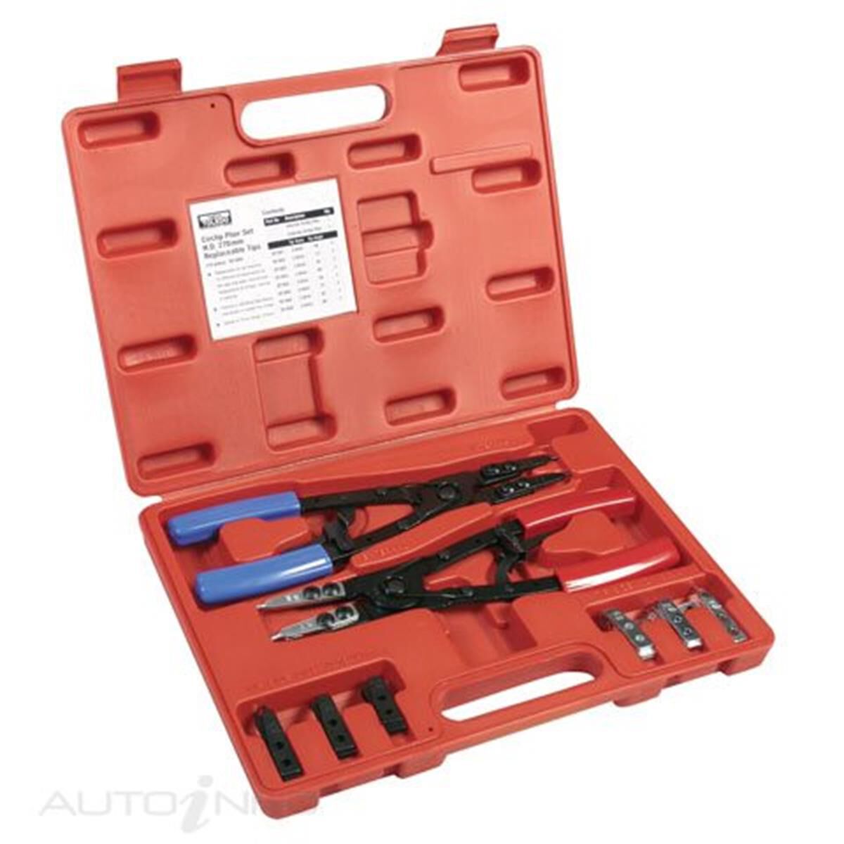 TOLEDO CIRCLIP PLIER SET HD 270MM 18PC, , scaau_hi-res