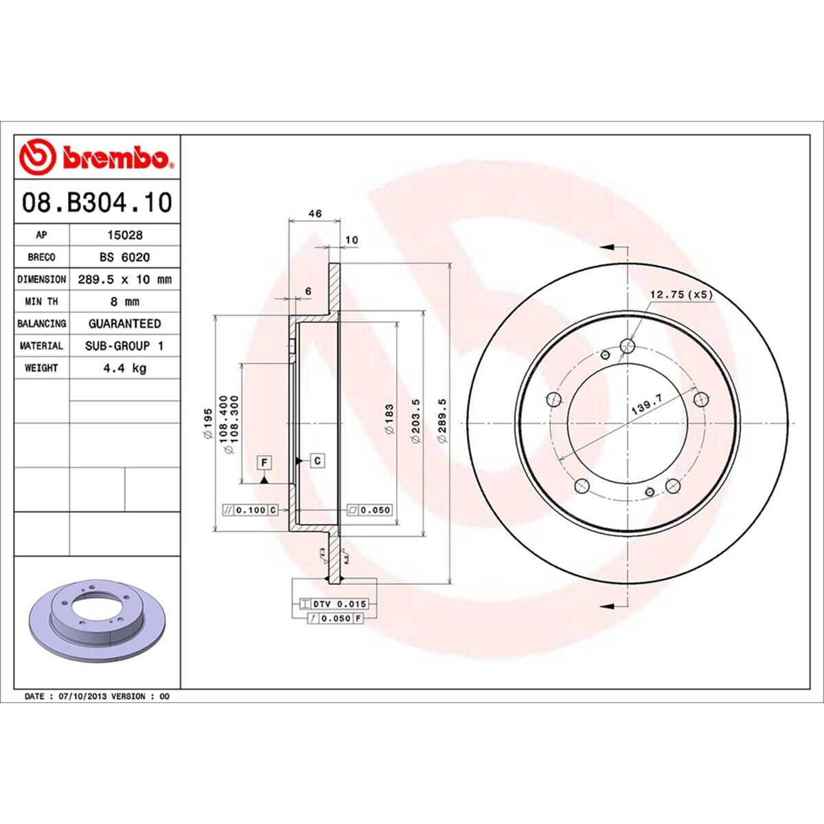 BREMBO DISC ROTOR, , scaau_hi-res