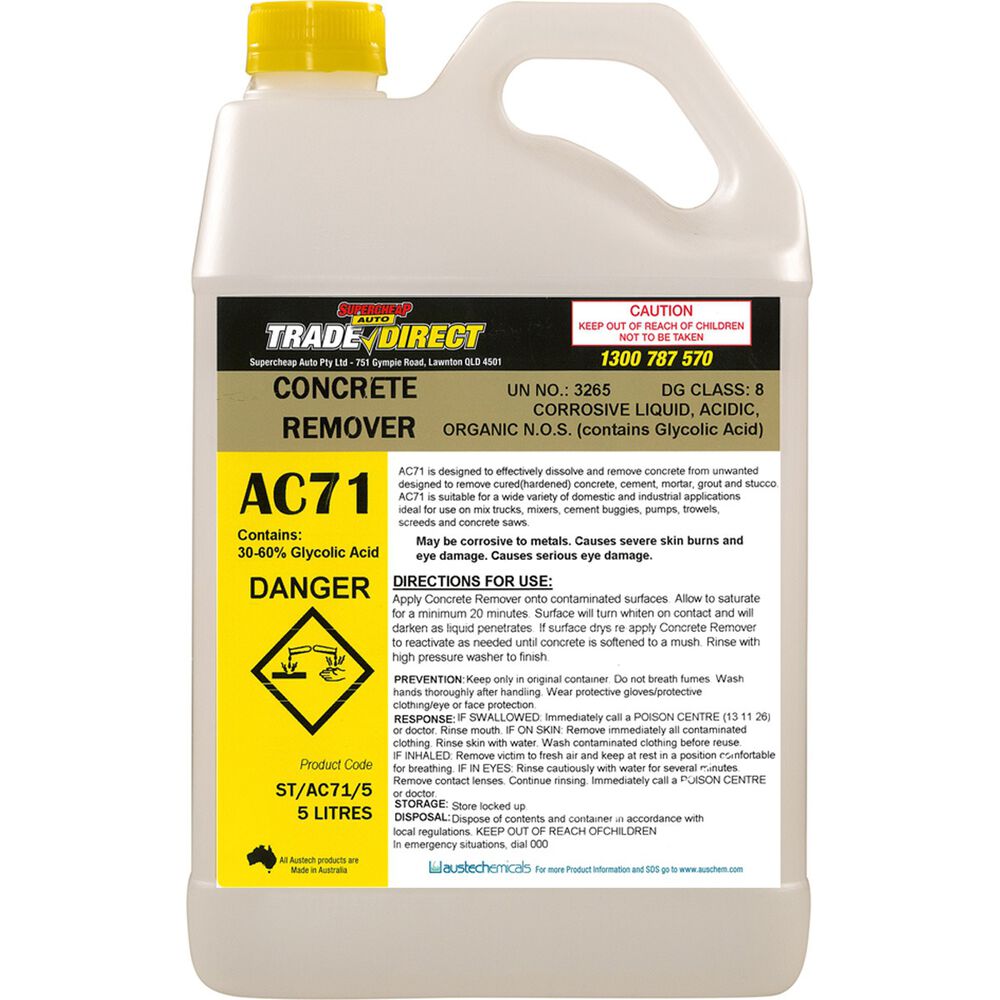 Trade Direct Concrete Remover Bottle 5L Supercheap Auto