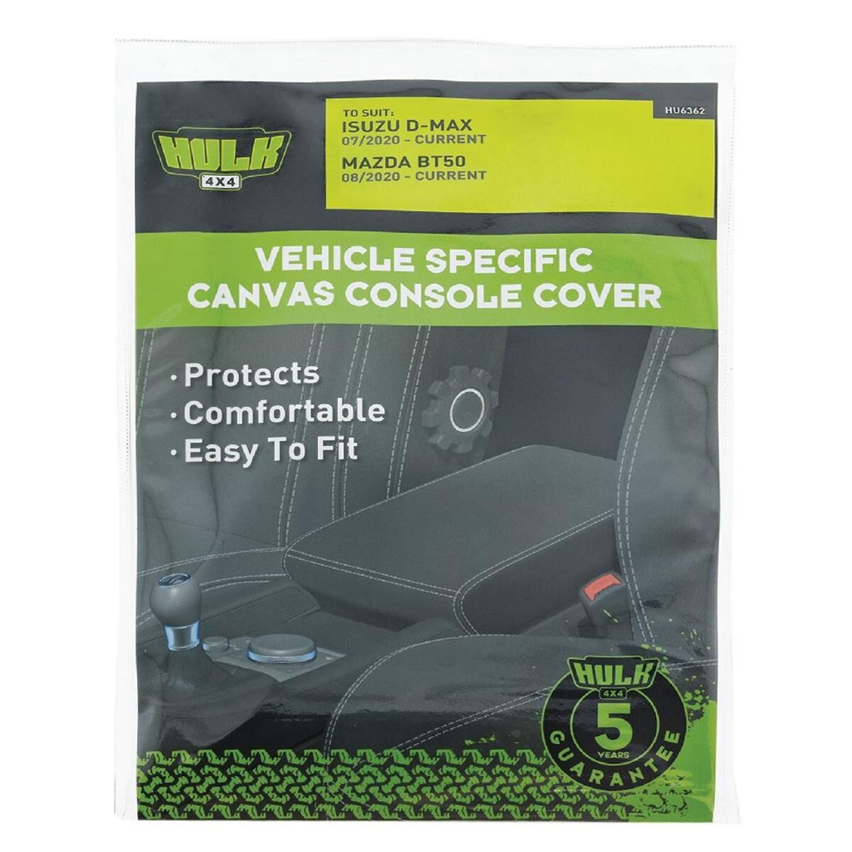 CANVAS CONSOLE COVER ISUZU D-MAX / BT-50 2020-CURRENT GREY, , scaau_hi-res