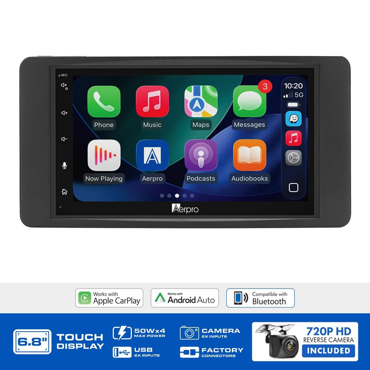 AERPRO 6.8" MULTIMEDIA RECEIVER HEAD UNIT KIT TO SUIT MITSUBISHI TRITON & CHALLENGER &ndash; AX9126K, , scaau_hi-res