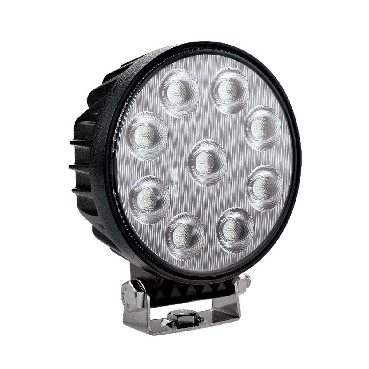 LED ROUND WORKLAMP FLOOD BEAM60 Deg 9-36V 36W 36 LEDs BLACKHSNG 3,600Lmn IP68, , scaau_hi-res
