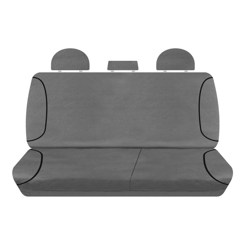 Tradies Canvas Ready Made Seat Covers Rear, Grey, Suits DMax