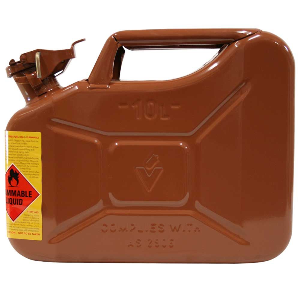 METAL JERRY CAN 10L BIO DIESEL NUT BROWN CARTON QTY 4, , scaau_hi-res
