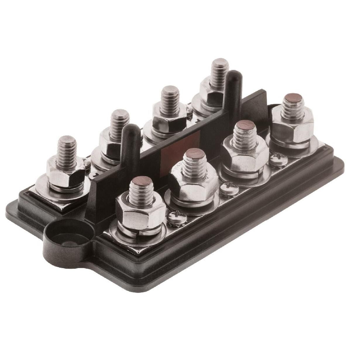 DUAL 4 POINT TERMINAL BUSBAR MAX 250 AMP TERM 3/8' & 5/16", , scaau_hi-res