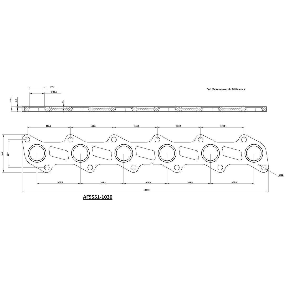 FORD BARRA XR6 HEADER FLANGE ONLY - CNC MACHINED BA BF FG, , scaau_hi-res
