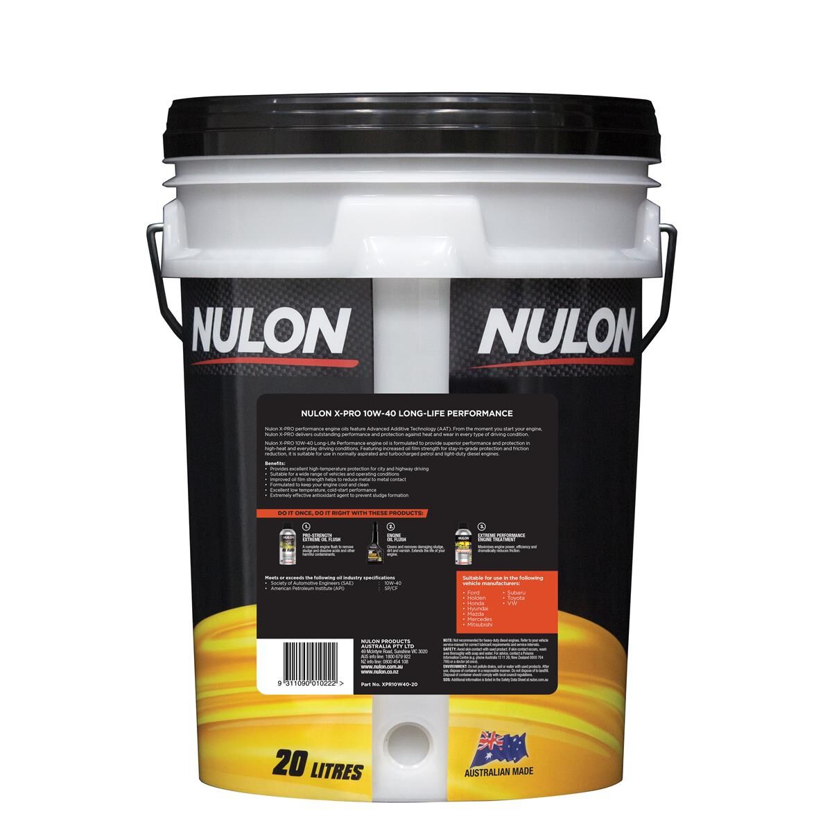 20L NULON X-PRO 10W-40 LONG LIFE PERFORMANCE, , scaau_hi-res
