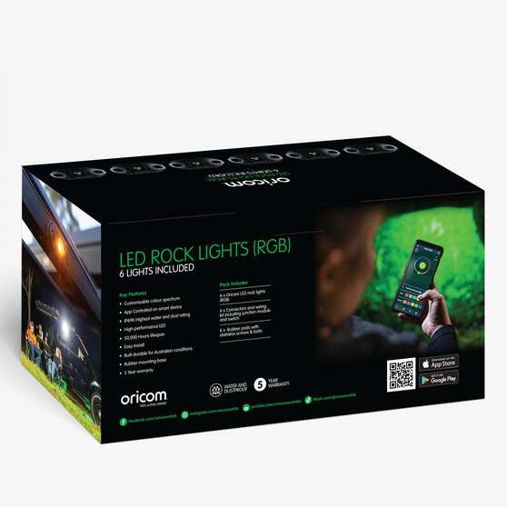 LED ROCK LIGHT 6 PACK RGB, , scaau_hi-res