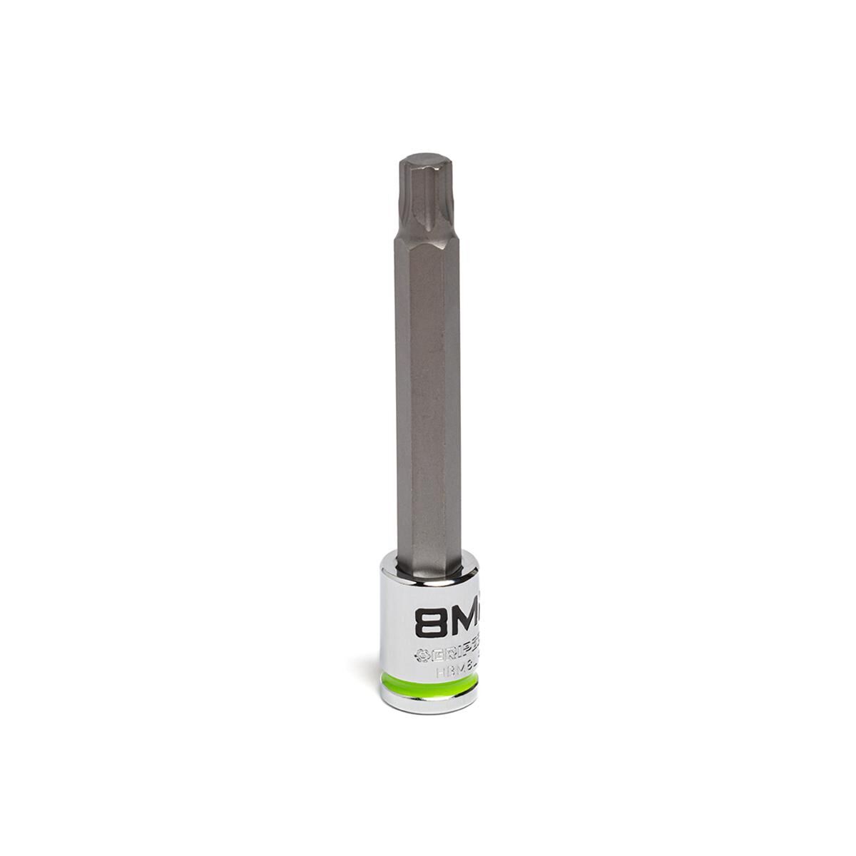 GRIPEDGE 3/8DR LONG HEX BIT SOCKET 8MM, , scaau_hi-res
