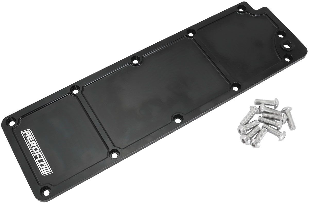 GM LS3 BILLET VALLEY PLATE COVER BLACK LS DOD AFM DELETE, , scaau_hi-res