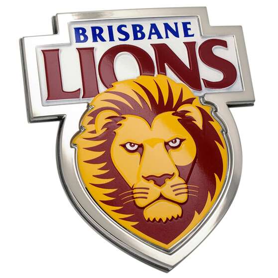 AFL BRISBANE LIONS 3D CHROME CAR EMBLEM, , scaau_hi-res