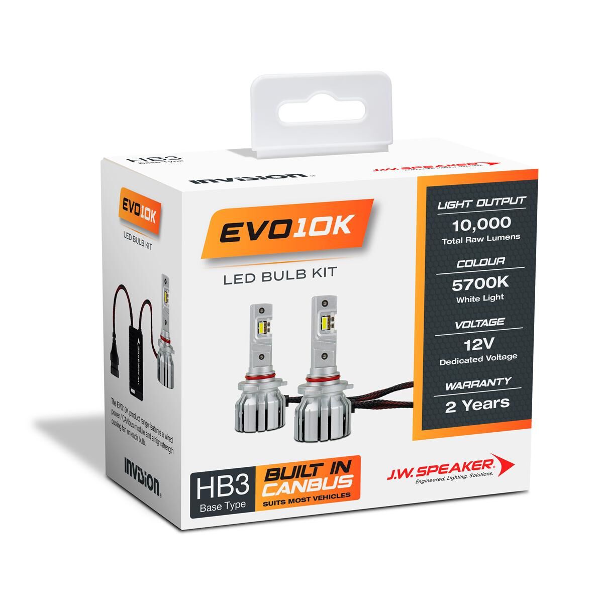 LED HB3 HEADLIGHT KIT 12V 50W 5700K 5000LM EACH GLOBE EVO10K, , scaau_hi-res