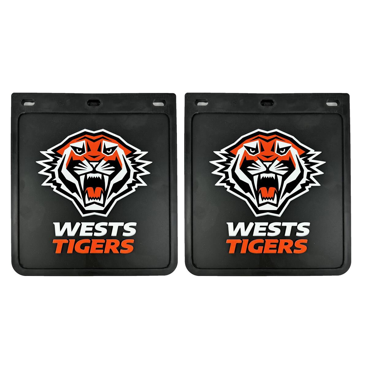 250MM DROP X 230MM WIDTH BLACK MONO MUDFLAP  - TIGERS, , scaau_hi-res