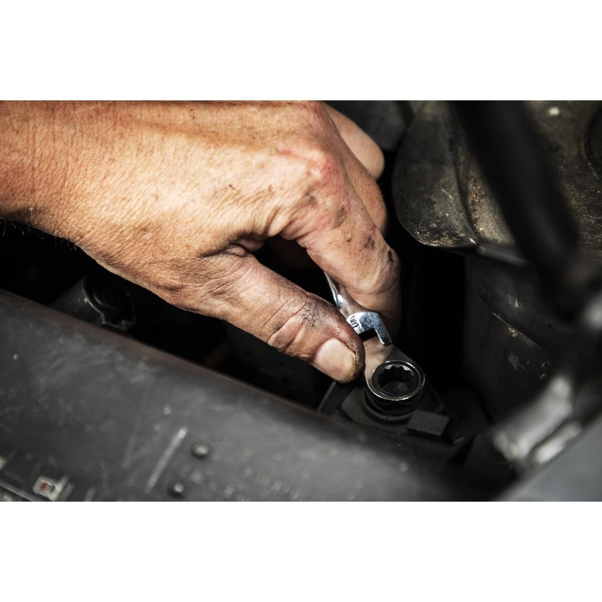 7 PIECE 90-TOOTH 12 POINT SAE STUBBY FLEX RATCHETING COMBINATION WRENCH SET, , scaau_hi-res