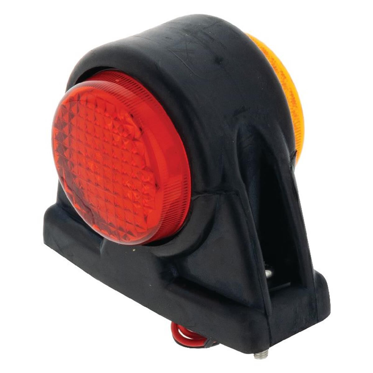 RED/AMBER LED SIDE MARKER LAMP12/24V 3 LEDs RUBBER HSNG 40cm 101 x 82 x 66mm, , scaau_hi-res