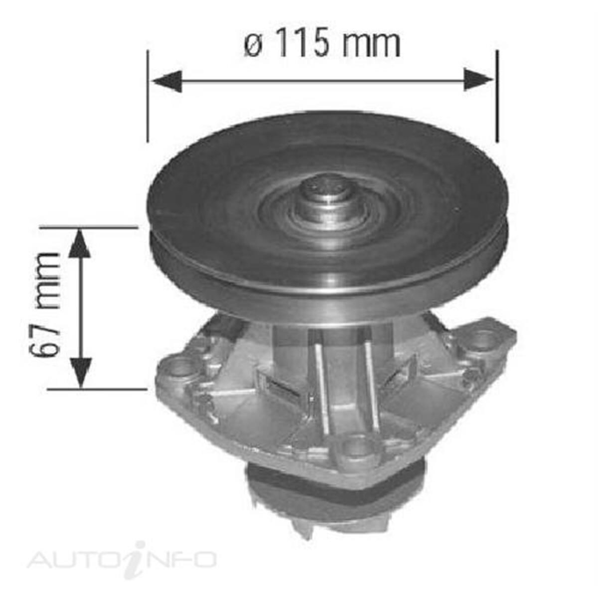 GMB WATER PUMP FIAT X19, , scaau_hi-res