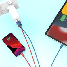 LASER MFI LIGHTNING CABLE 2 PACK – RED/BLUE, 2M, FAST CHARGE & SYNC, , scaau_hi-res