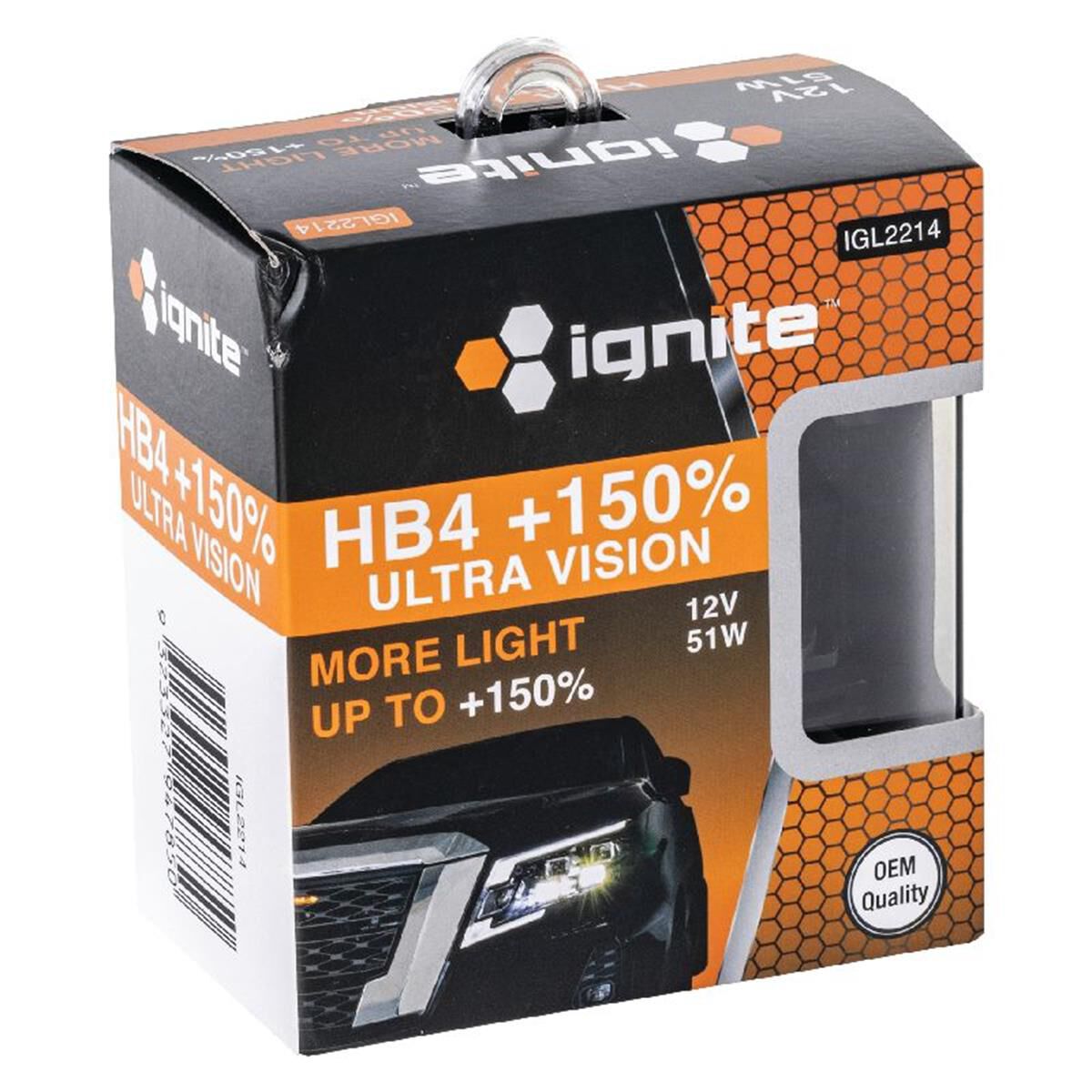 PKT2 HB4 +150% HALOGEN GLOBES12V 60W P22d BASE TWIN BOX, , scaau_hi-res