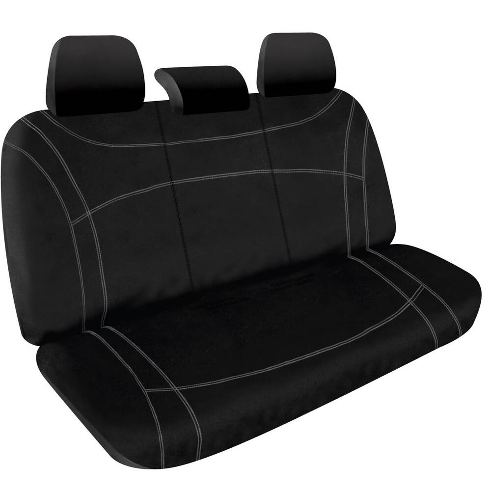 Getaway Neoprene Ready Made Seat Covers Rear, Black/Silver