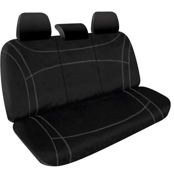 Getaway Neoprene Ready Made Seat Covers Rear, Black/Silver