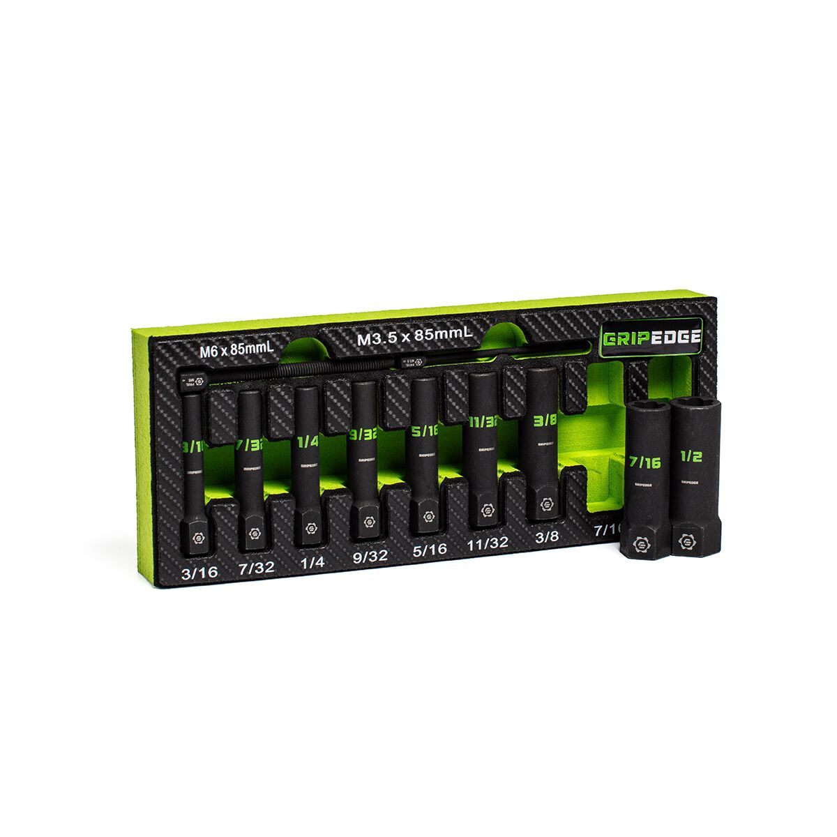 GRIPEDGE 1/4DR SAE DEEP SKT EXT SET 9PC, , scaau_hi-res