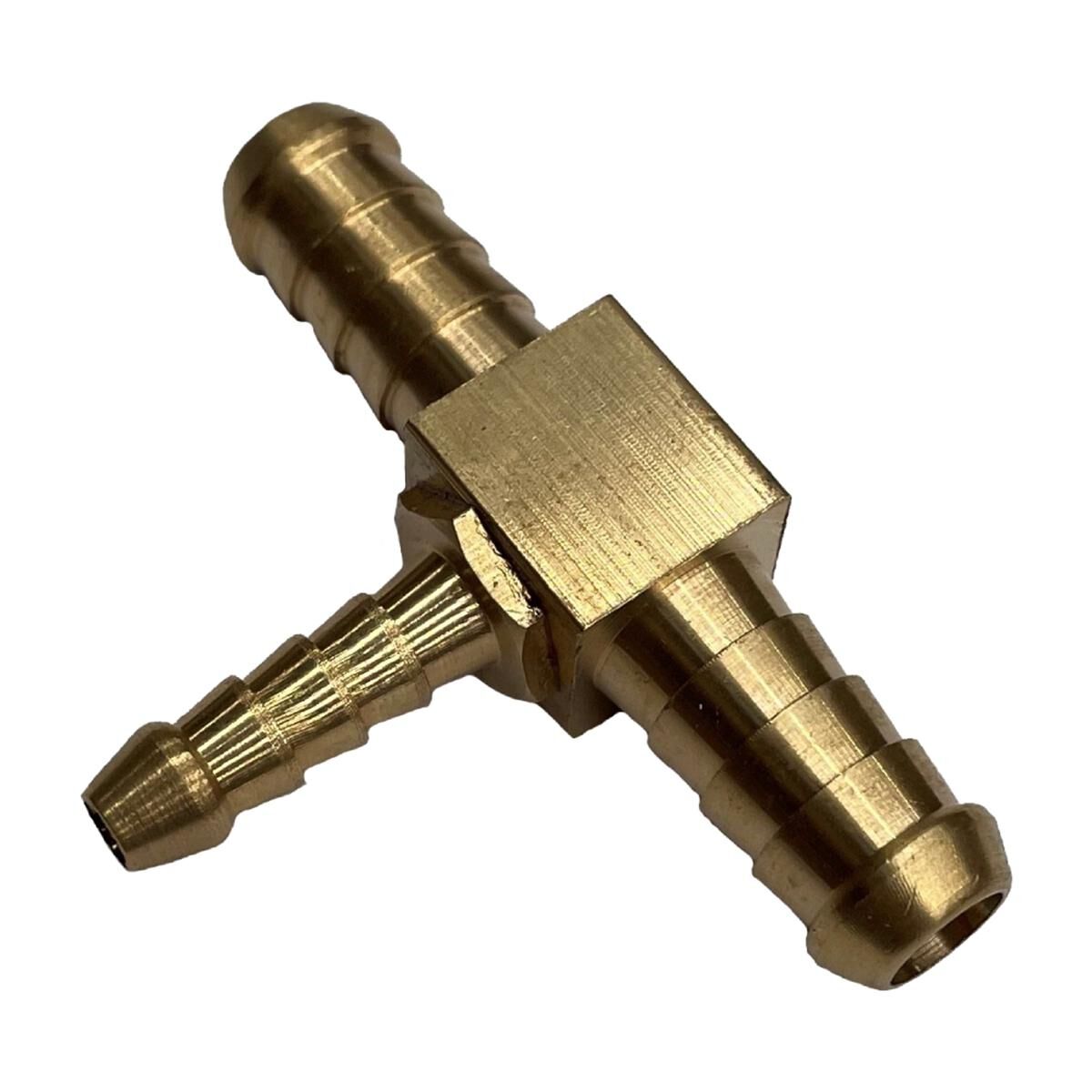 Brass Tee 3/8 Inch x 3/8 Inch x 1/4 Inch, , scaau_hi-res