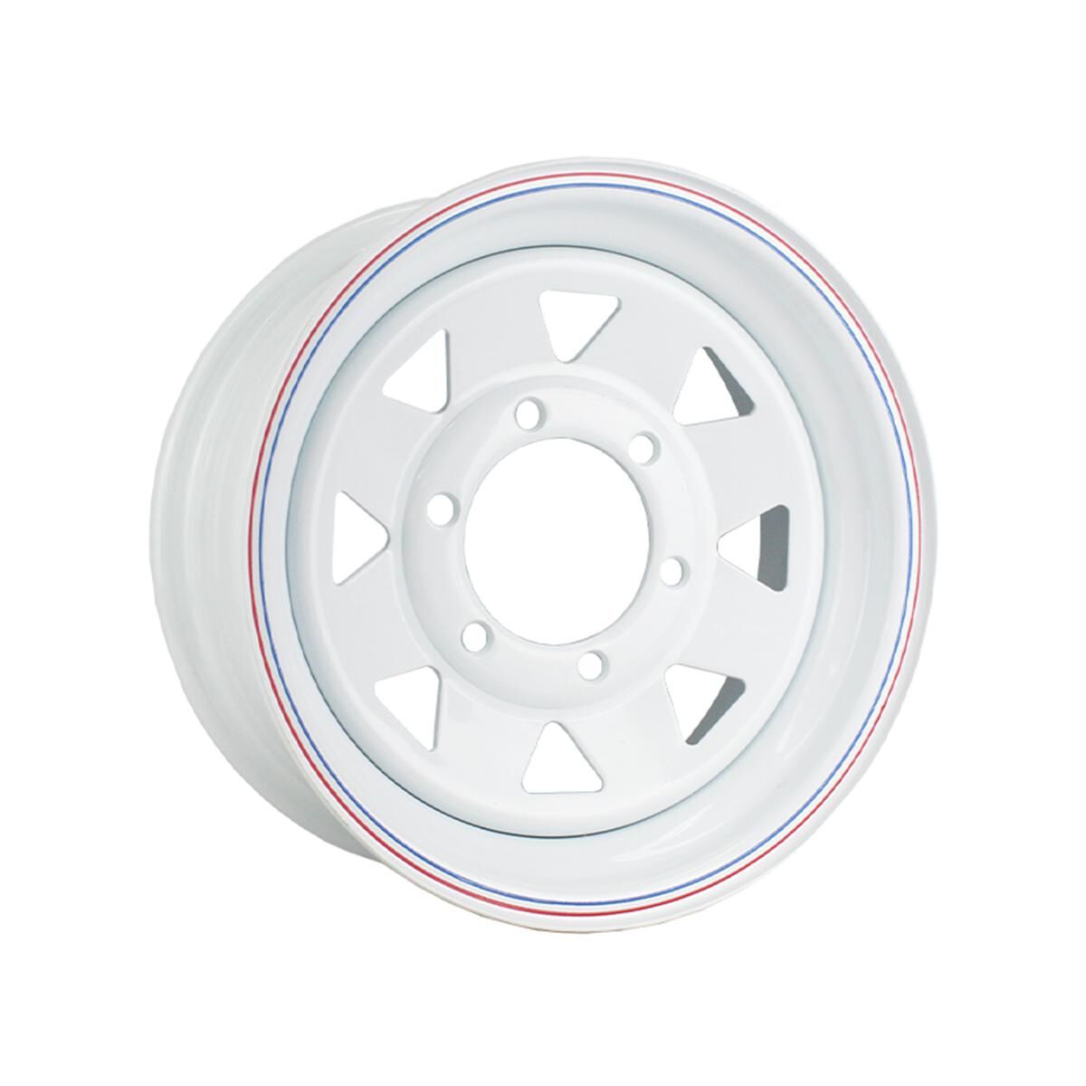 Sunrise Trailer 14" Sunraysia Steel Rim - Landcruiser 6 Stud, White, , scaau_hi-res