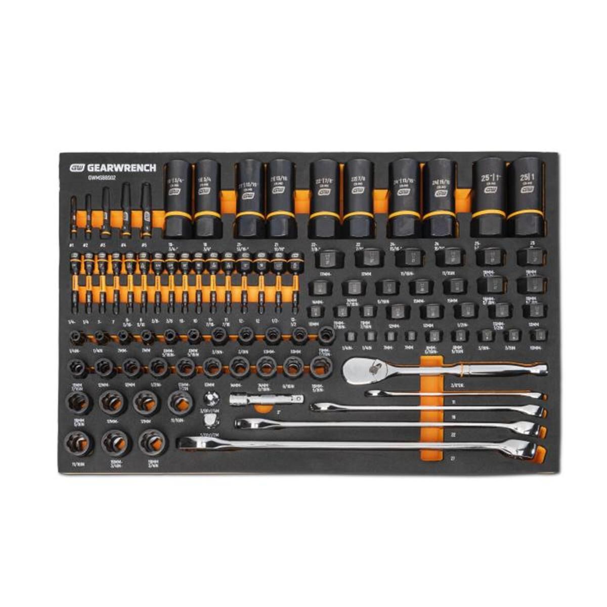 97 PIECE 1/4&rdquo;, 3/8&rdquo;, 1/2&rdquo; DRIVE BOLT BITER&trade; MECHANICS TOOL SET IN FOAM STORAGE TRAY, , scaau_hi-res