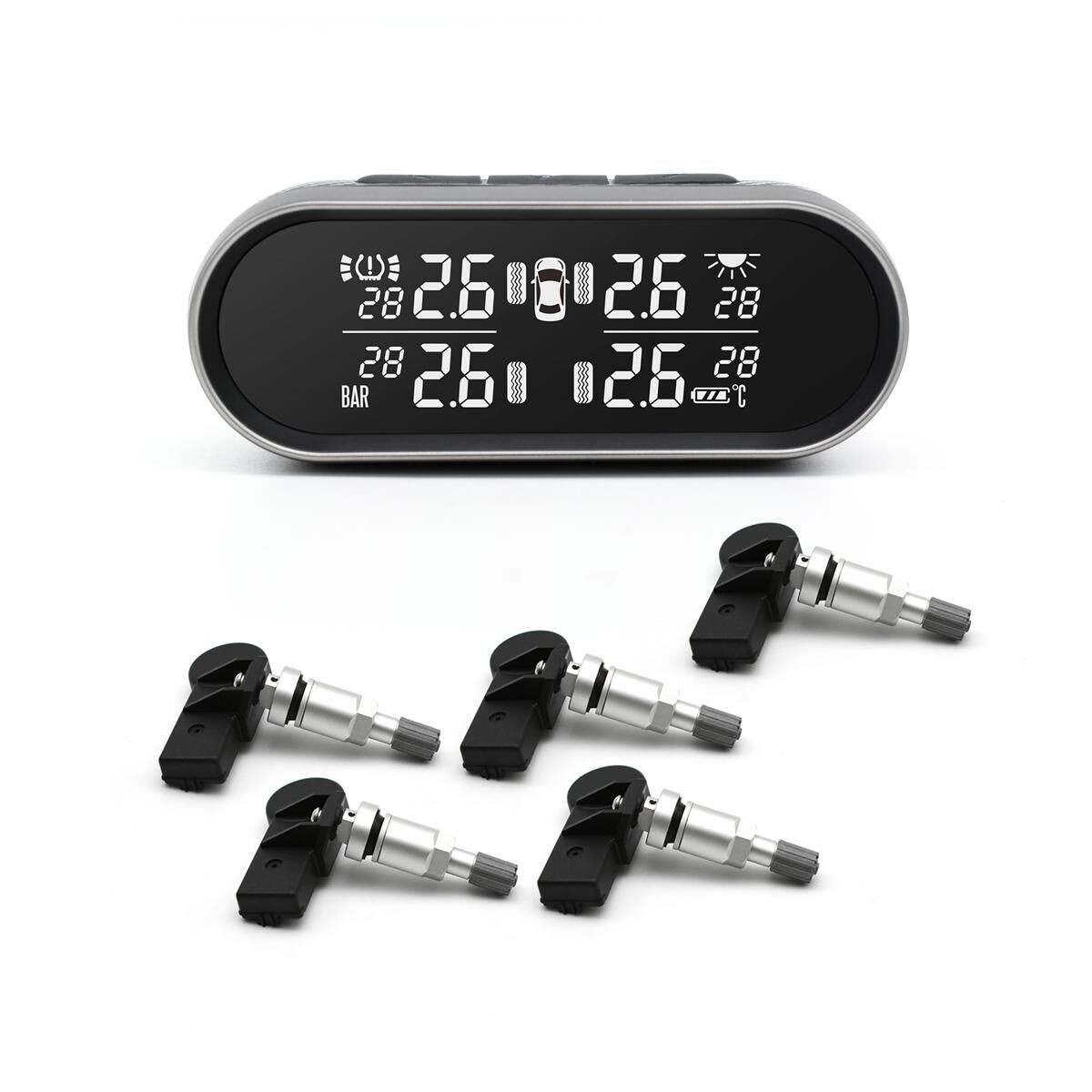 Promata Mata 2 EZsync Wireless Pairing Tyre Pressure Monitor - 5 Internal Sensors 10 Meters 10 Meters, , scaau_hi-res