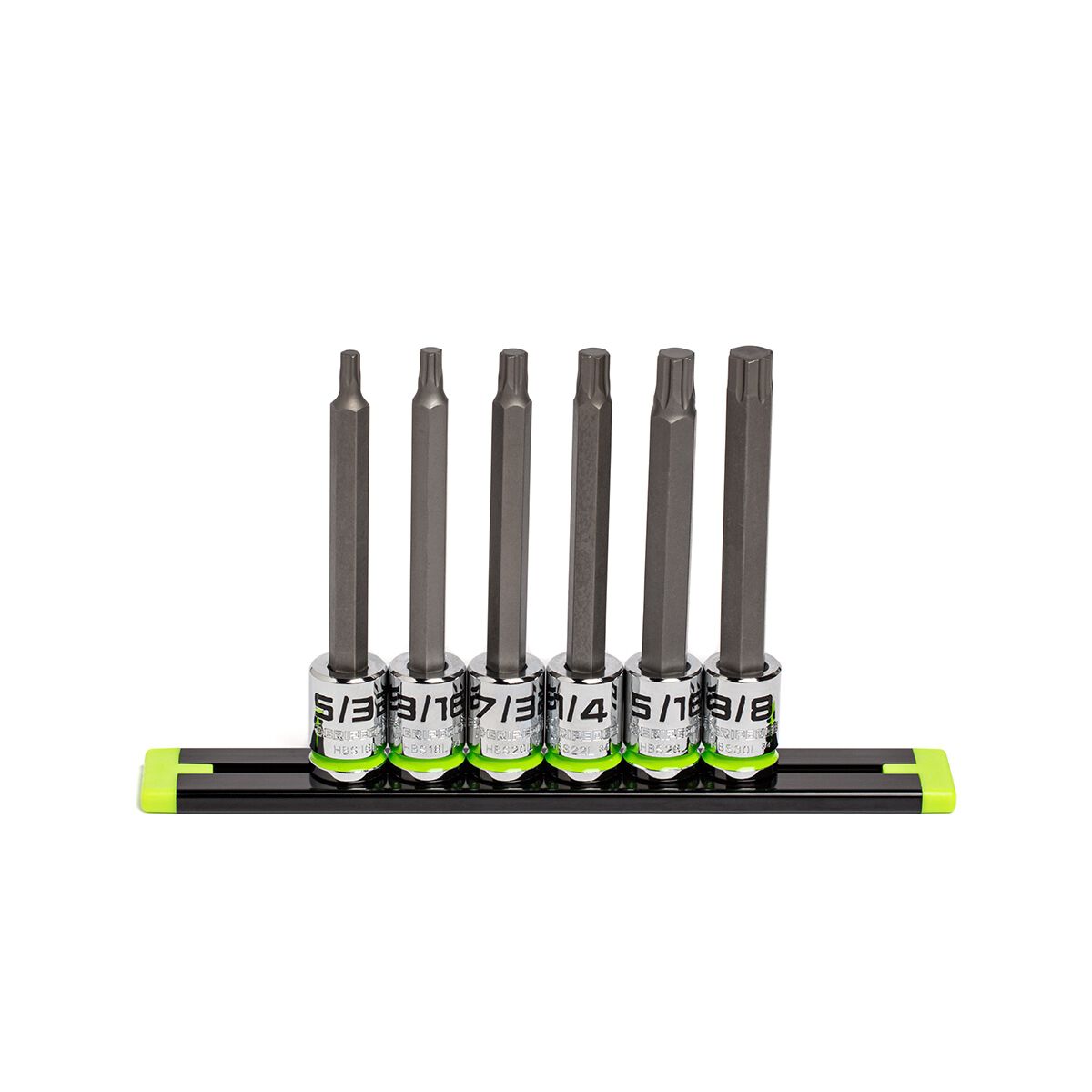 GRIPEDGE 3/8DR LONG SAE HEX DR SET 6PC, , scaau_hi-res
