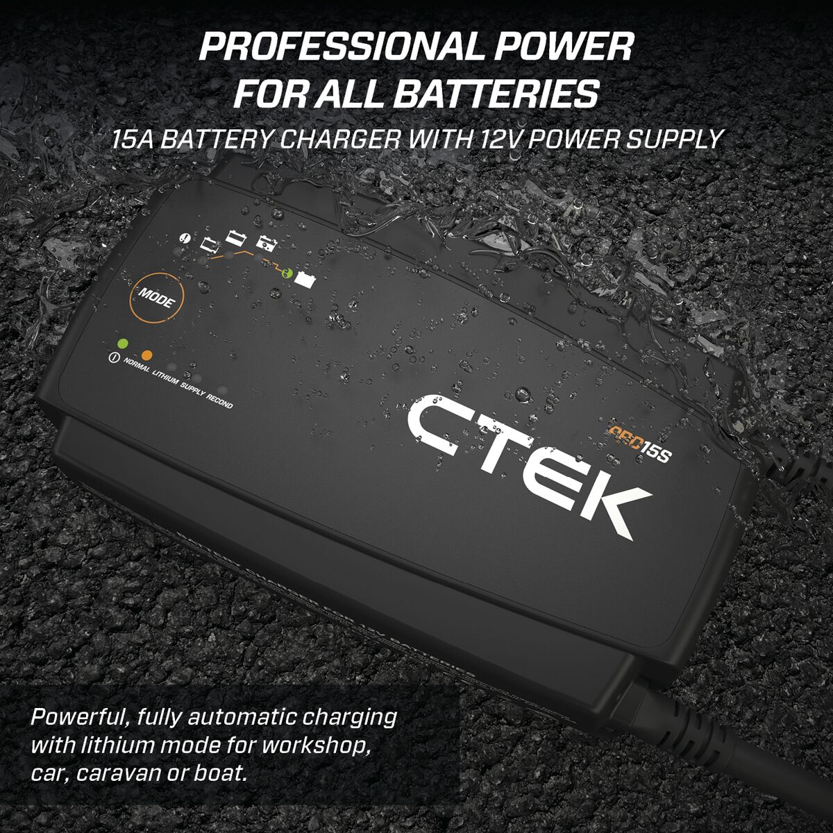 BATTERY CHARGER 12V 15A PRO15S CTEK, , scaau_hi-res