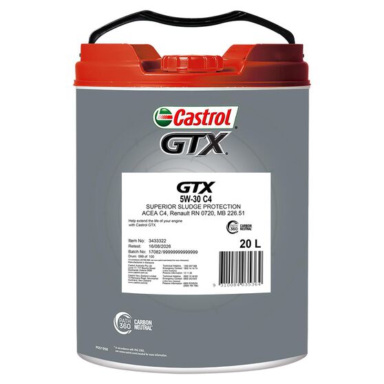 CASTROL GTX 5W-30 C4 20L, , scaau_hi-res