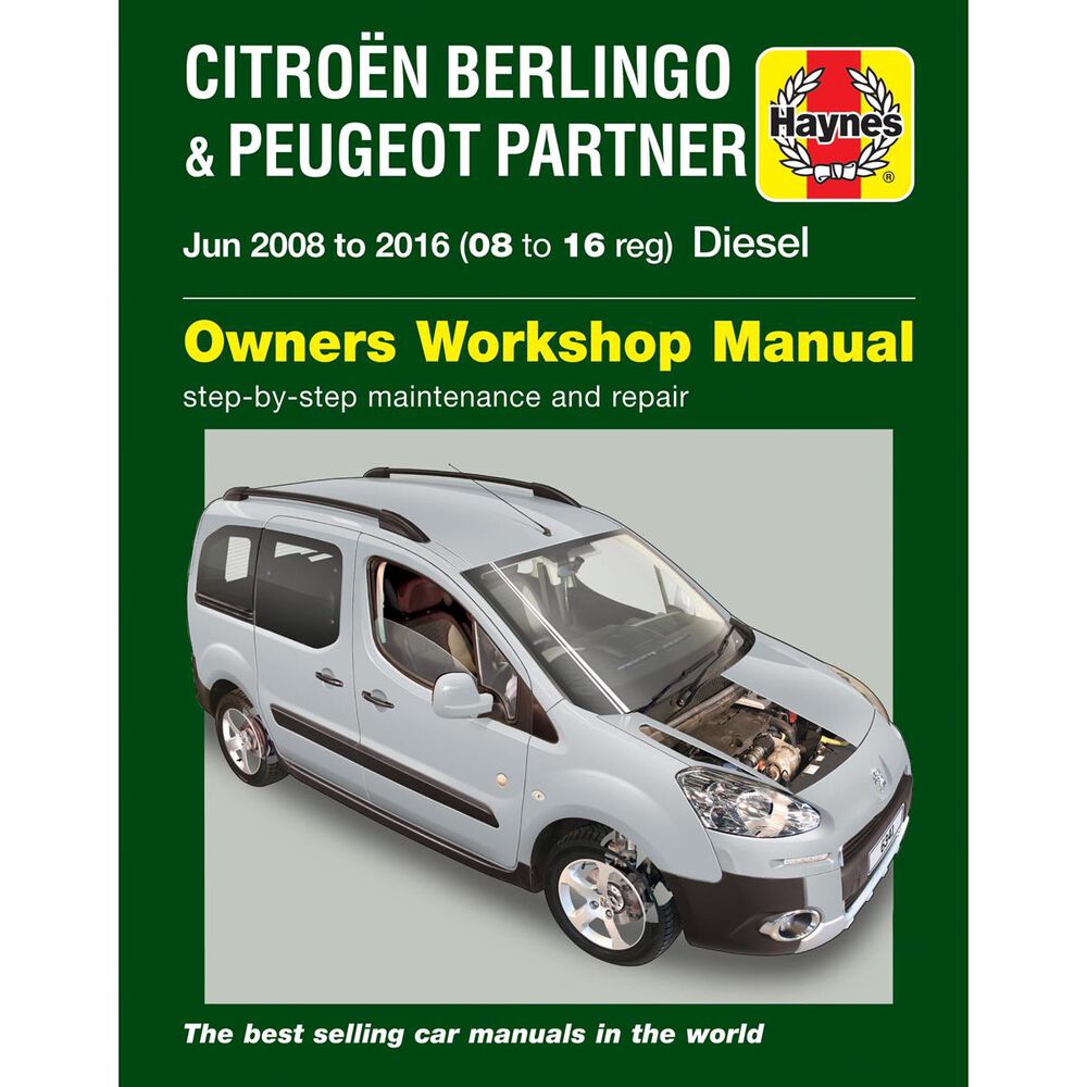 Haynes Repair Manual - Citroen Berlingo & Peugeot Partner Diesel 2008-2016, 6341 | Supercheap Auto
