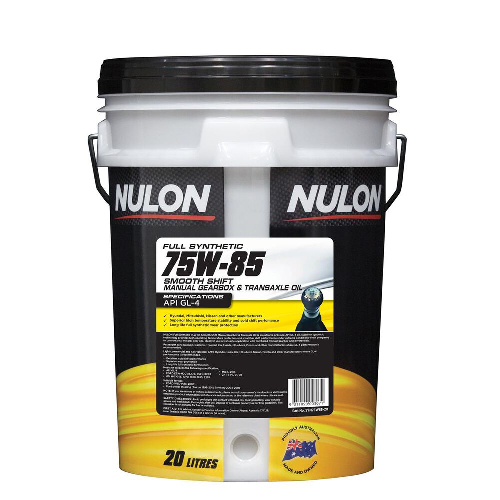 Nulon Smooth Shift Gearbox & Differential Oil 75W85 20 Litre