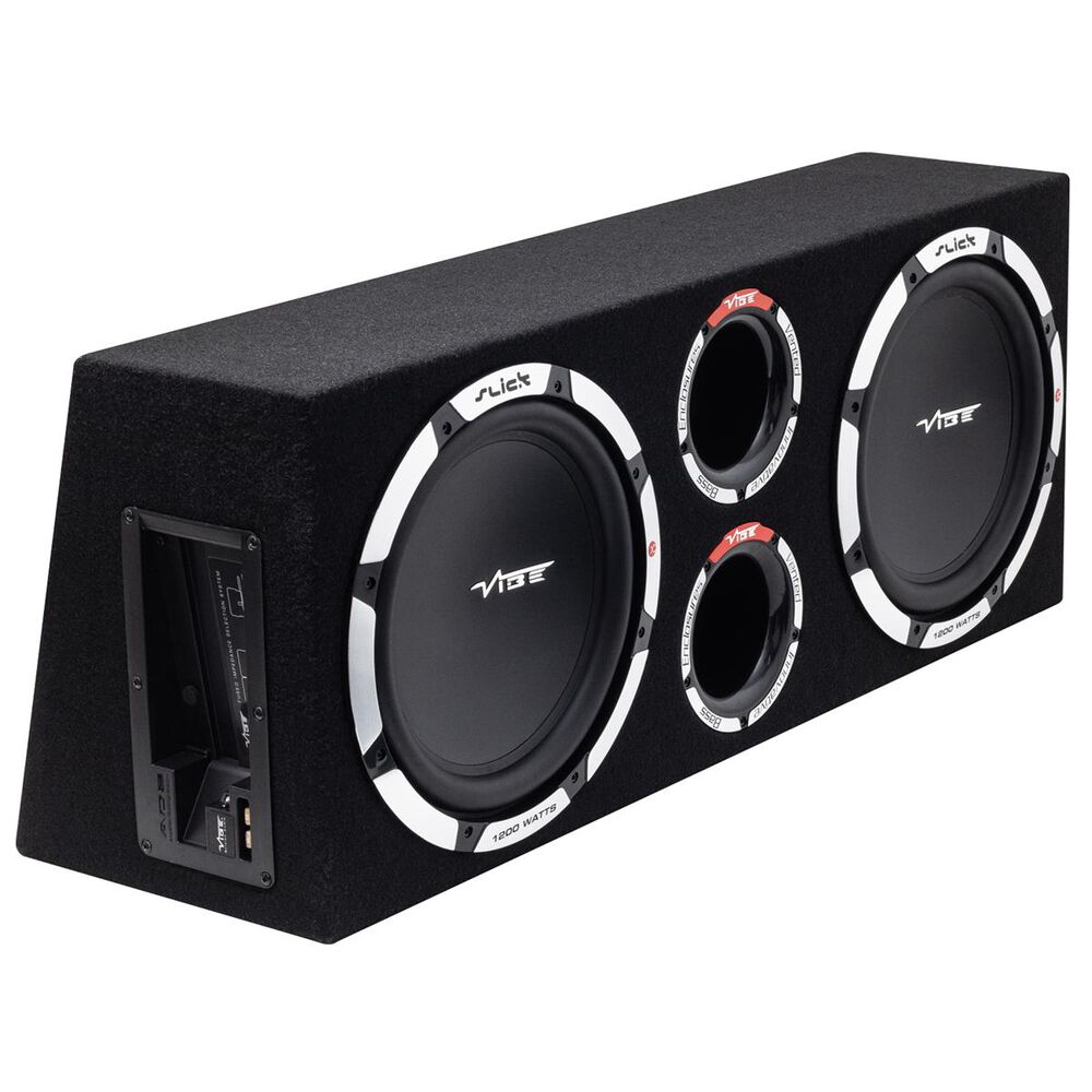 Vibe Slick Dual Subwoofers with Compact Enclosure 12", Twin Vented