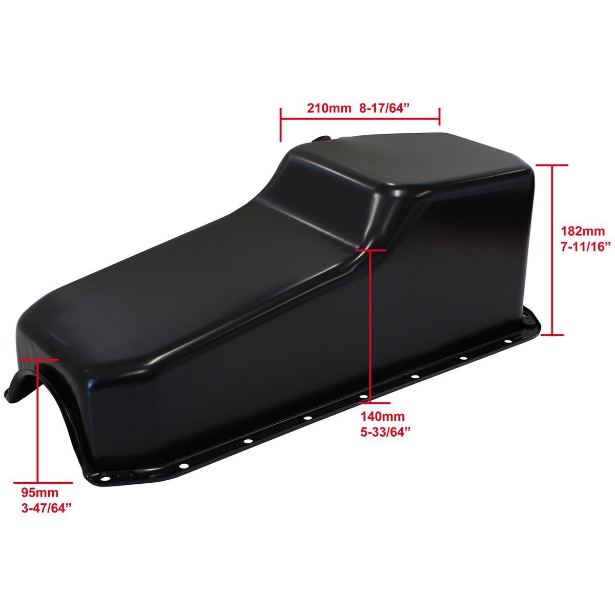 STEEL STOCK OIL PAN SBC BLACK, , scaau_hi-res